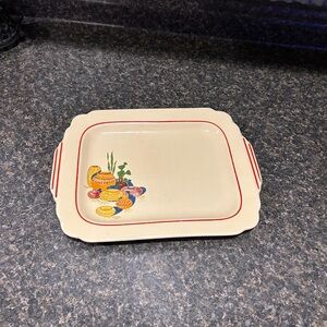 Vintage Homer Laughlin Mexicana Platter Hand painted . Rare piece. Southwestern